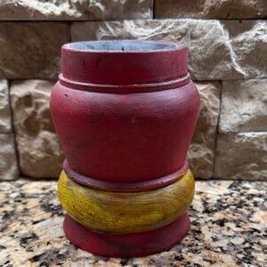 Red and Yellow Decorative Candle Holder
